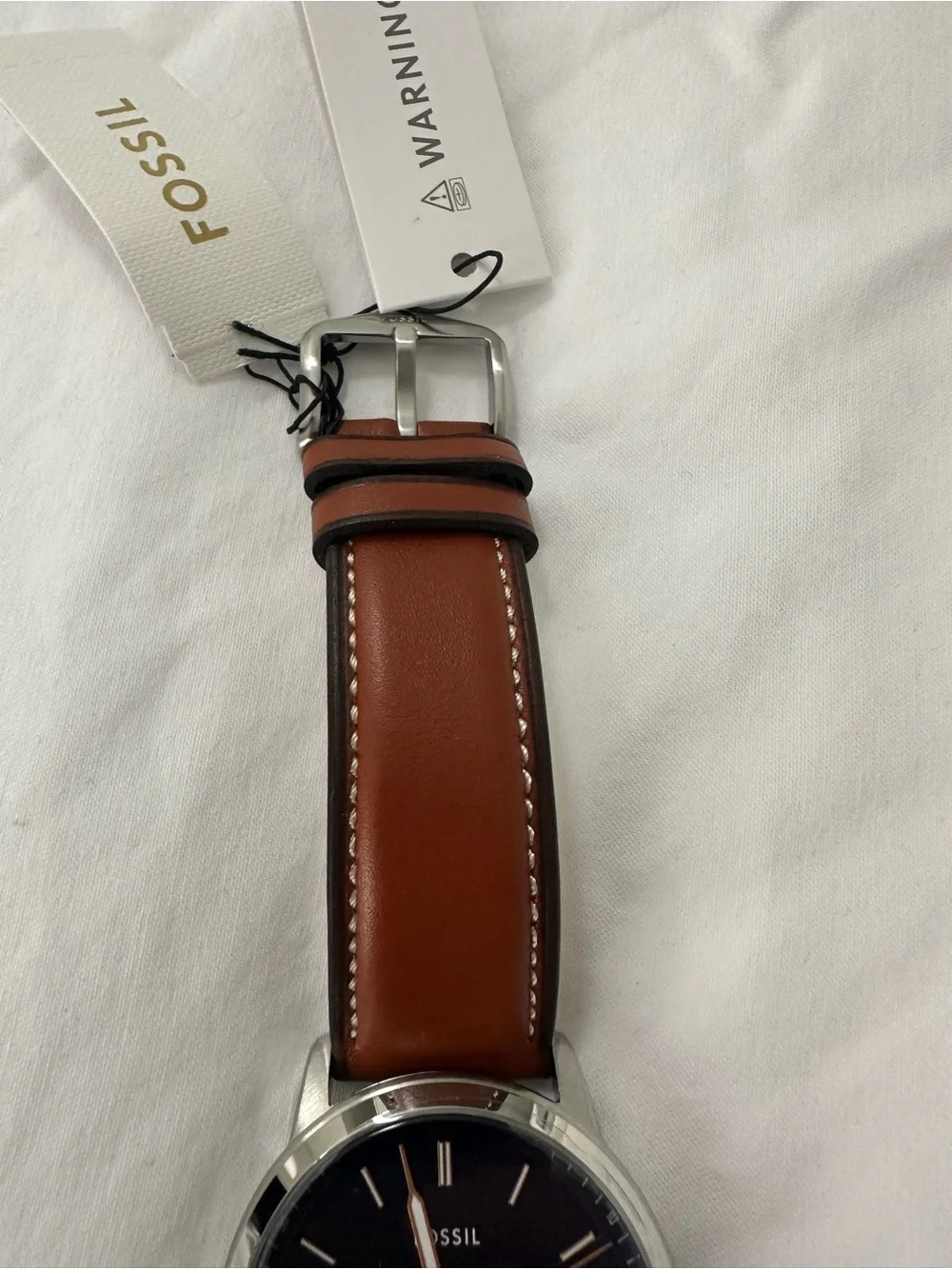 Fossil Watch with Brown Leather Strap